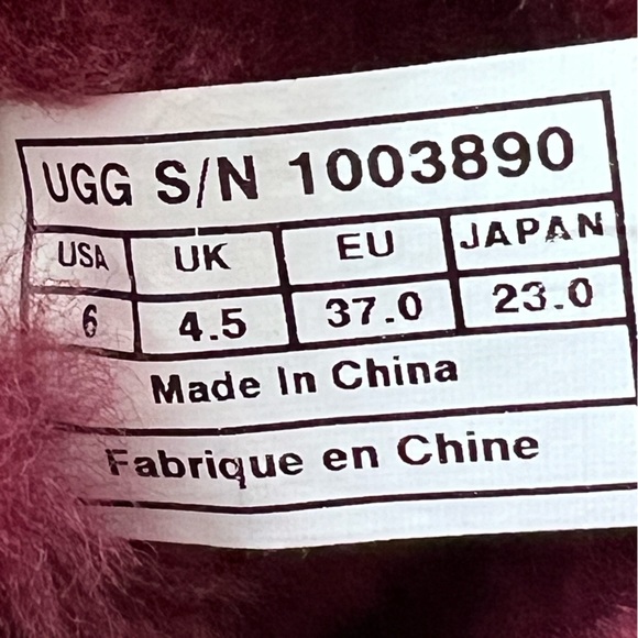 UGG Swarovski Super Sparkly Bling Red Burgundy US 6 / EU 37 - Picture 5 of 8